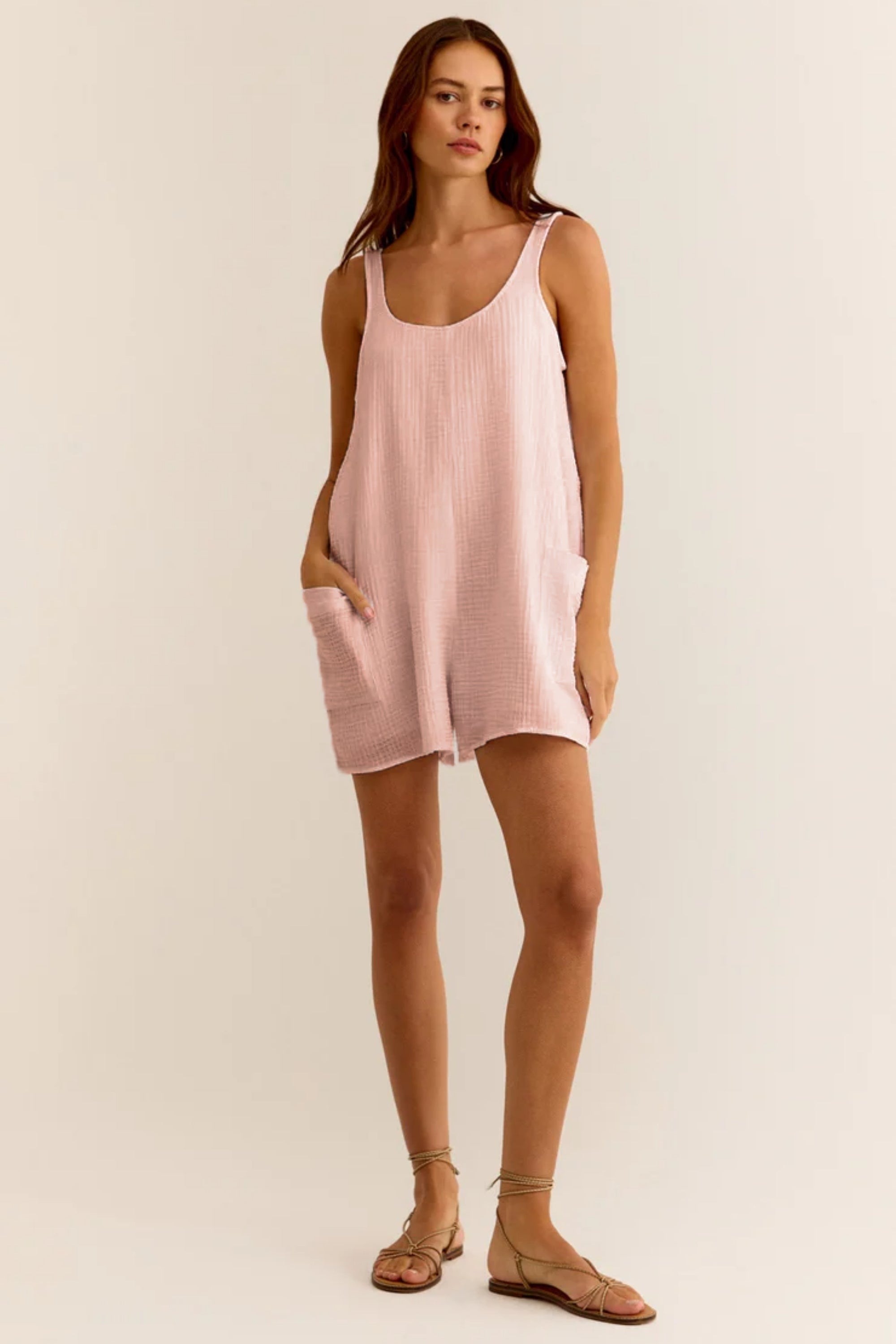 Kadın Mini Elbise/Tulum - Organik 2 Kat Müslin Kumaş