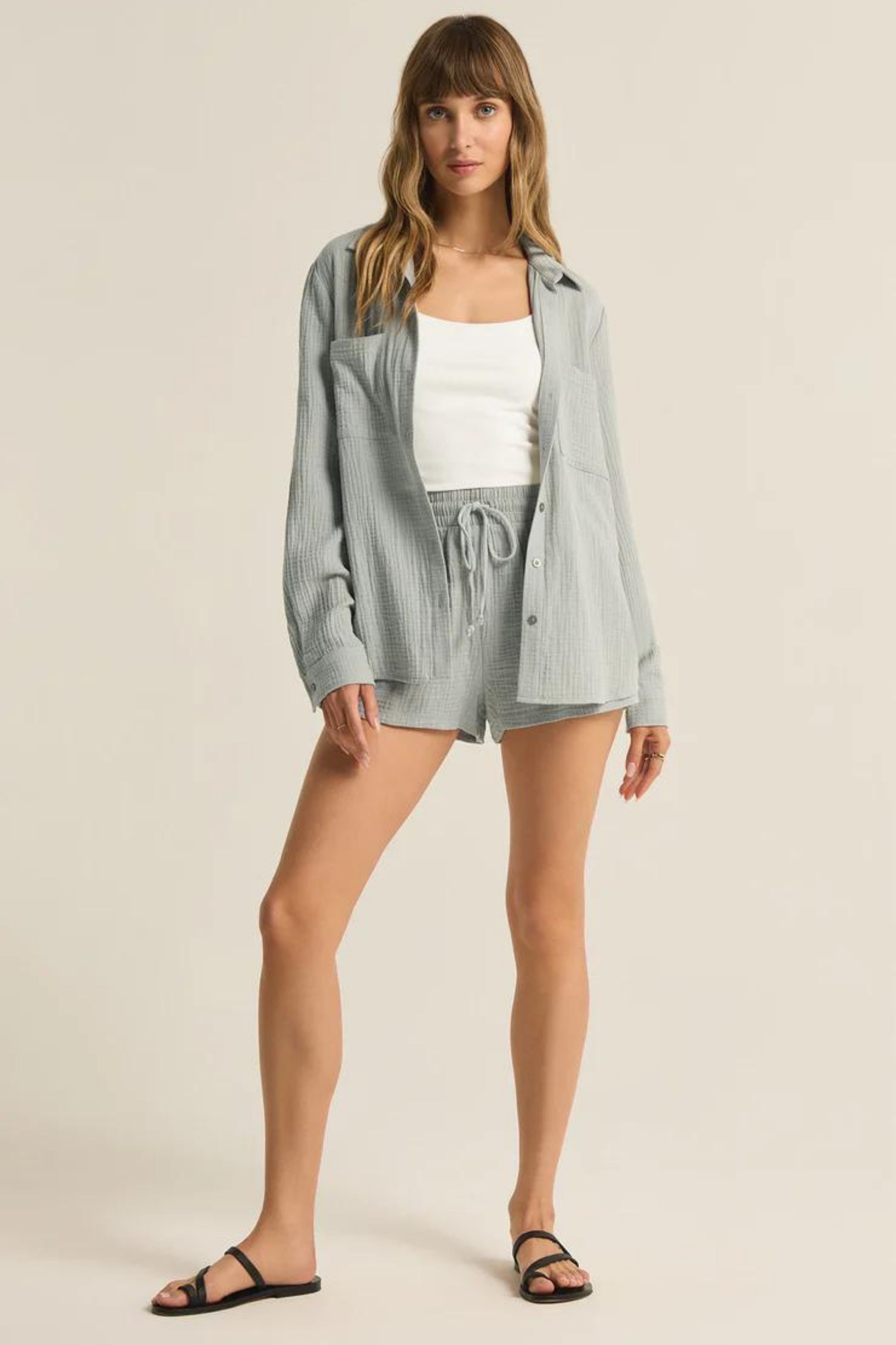 Pamuk Müslin Kadın Gömlek - 2 Kat Müslin Kumaş - Günlük, Plaj.