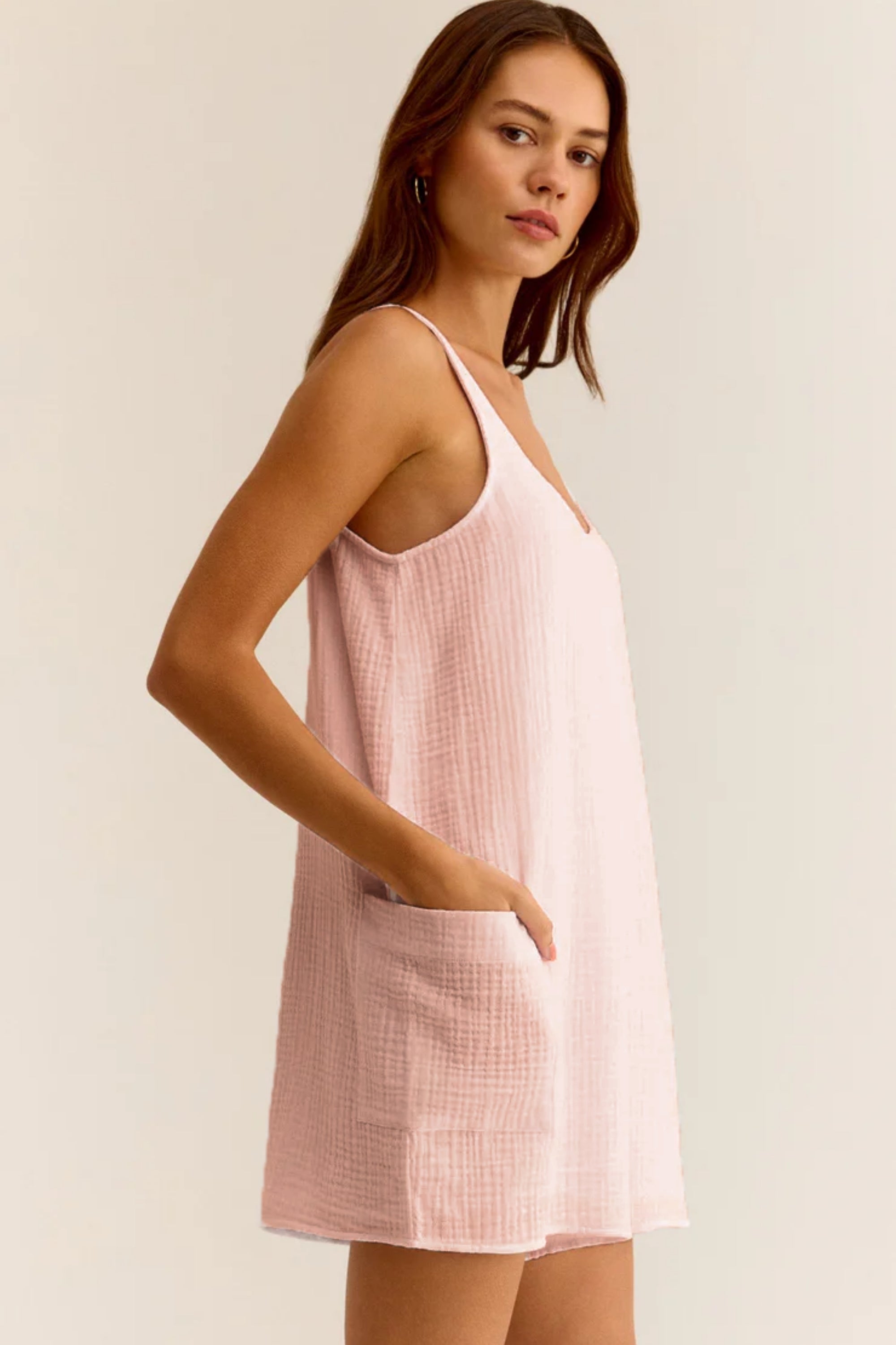 Kadın Mini Elbise/Tulum - Organik 2 Kat Müslin Kumaş