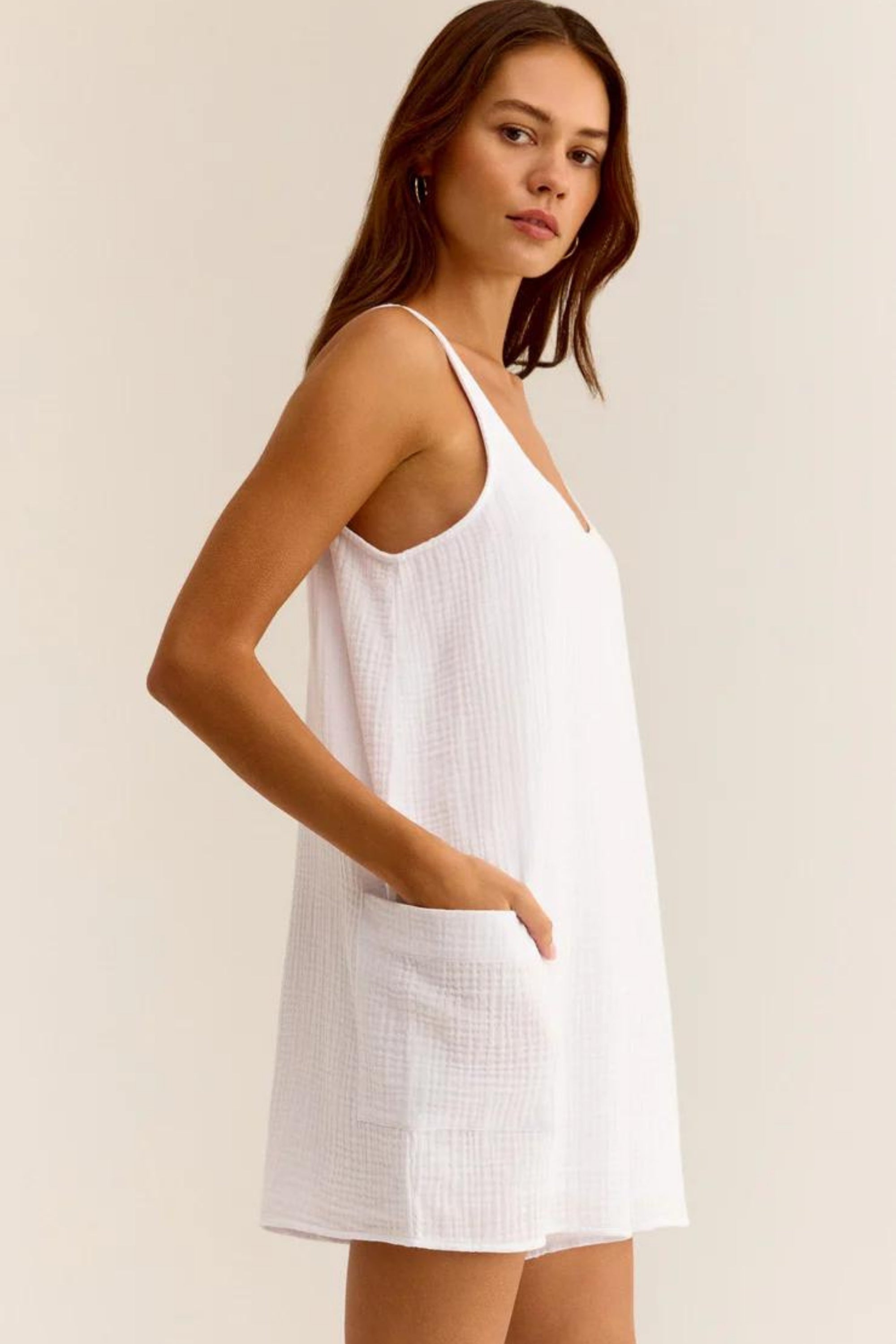 Kadın Mini Elbise/Tulum - Organik 2 Kat Müslin Kumaş