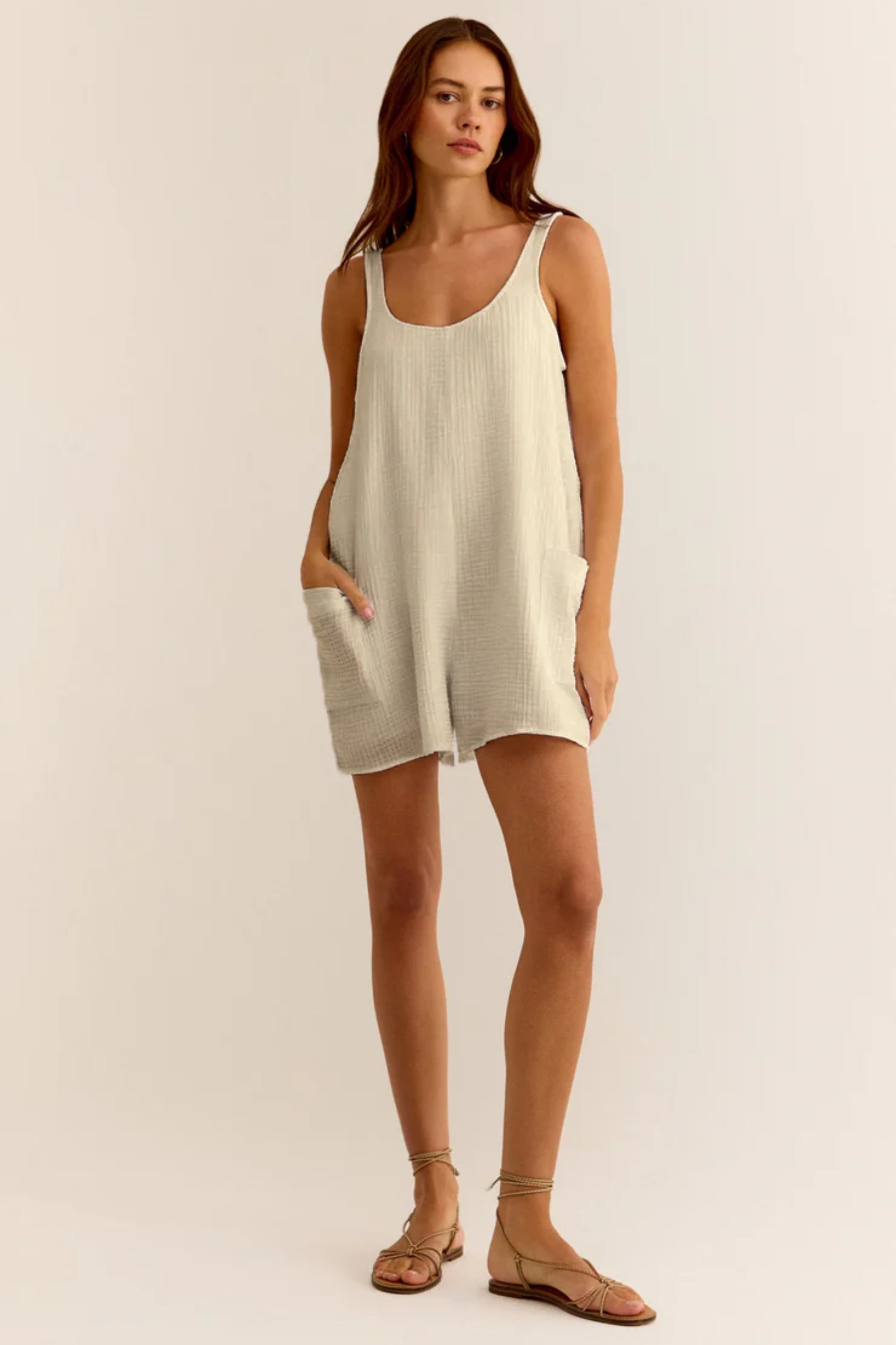 Kadın Mini Elbise/Tulum - Organik 2 Kat Müslin Kumaş