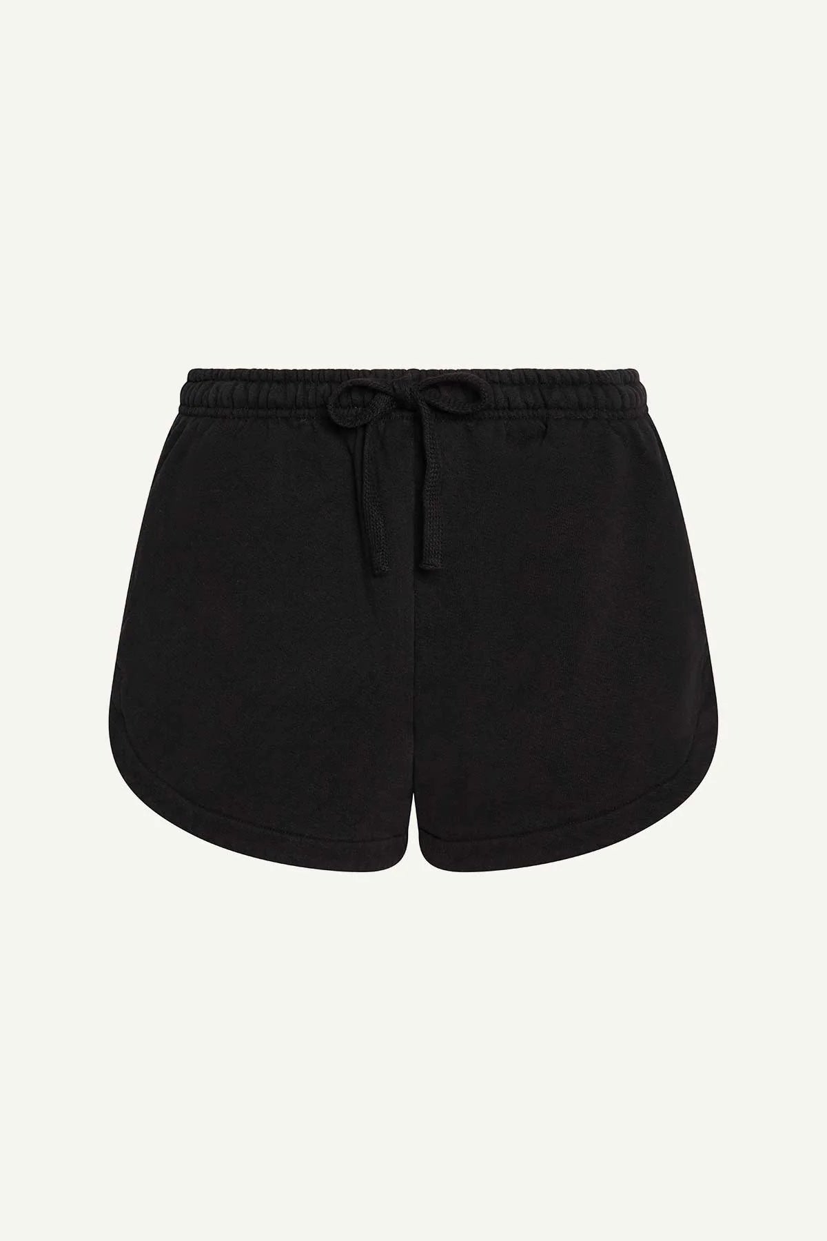 Bağcıklı Yırtmaç Detaylı Eşofman Şort