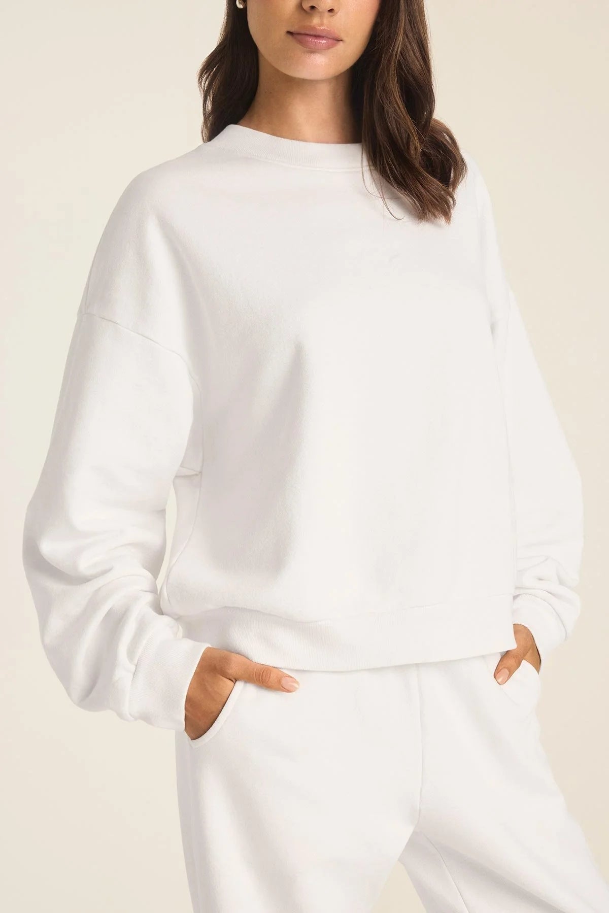 Basic Bisiklet Yaka Sweatshirt ve Jogger Eşofman Takımı