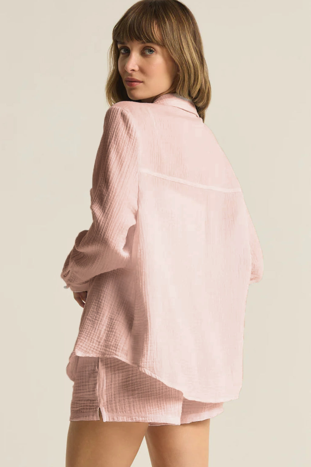 Pamuk Müslin Kadın Gömlek - 2 Kat Müslin Kumaş - Günlük, Plaj.