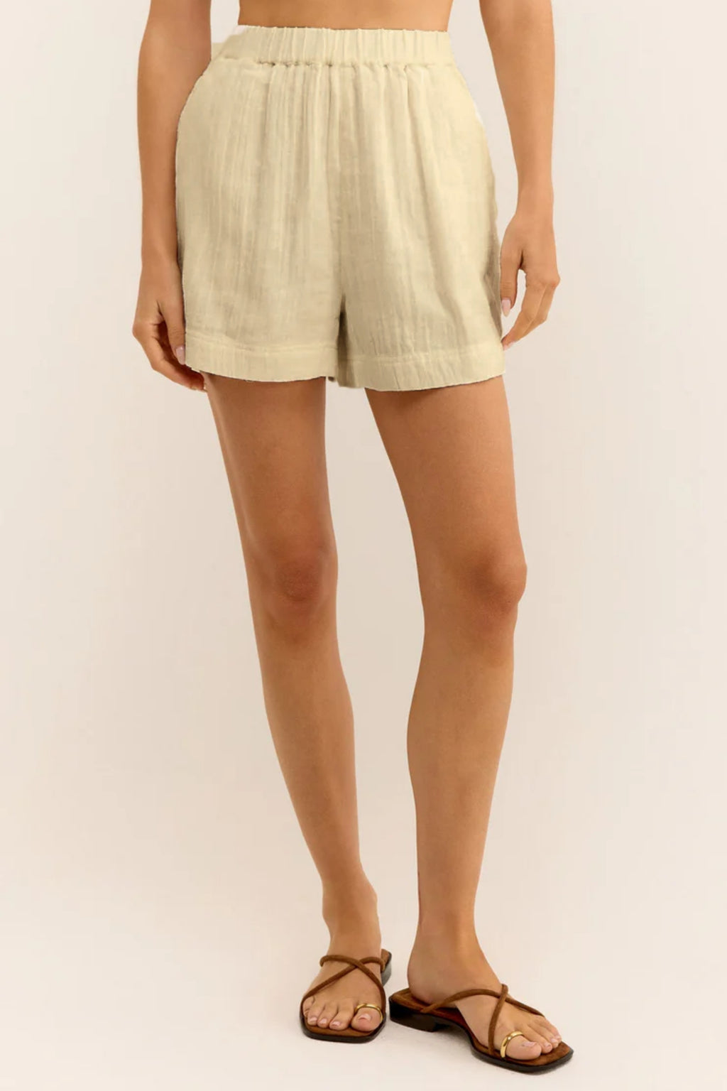 Kadın Müslin Plaj Seti - Gömlek ve Şort Takımı - Plaj, Günlük.