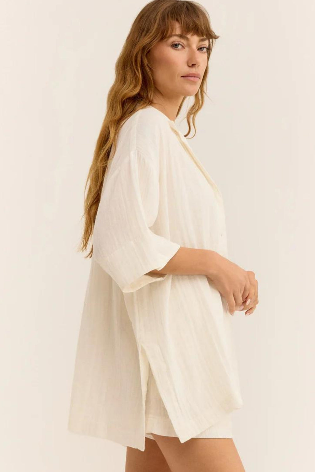 Kadın Lastikli Müslin Şort - Plaj Şortu - Plaj, Günlük.