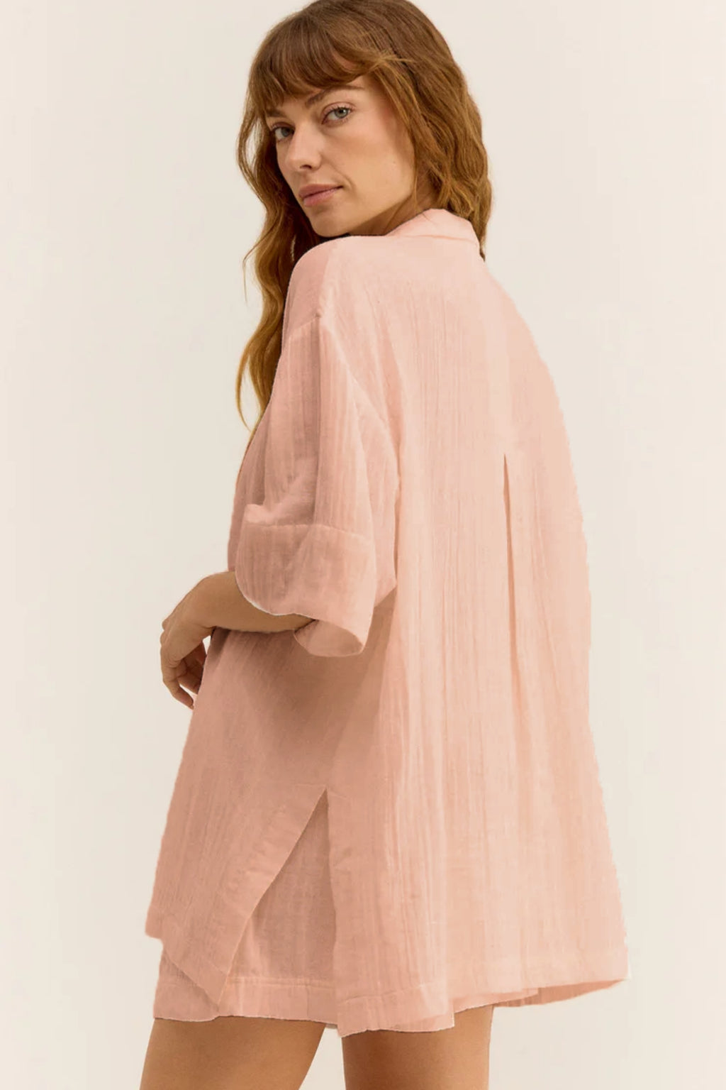 Kadın Müslin Plaj Gömleği - Günlük, Plaj.