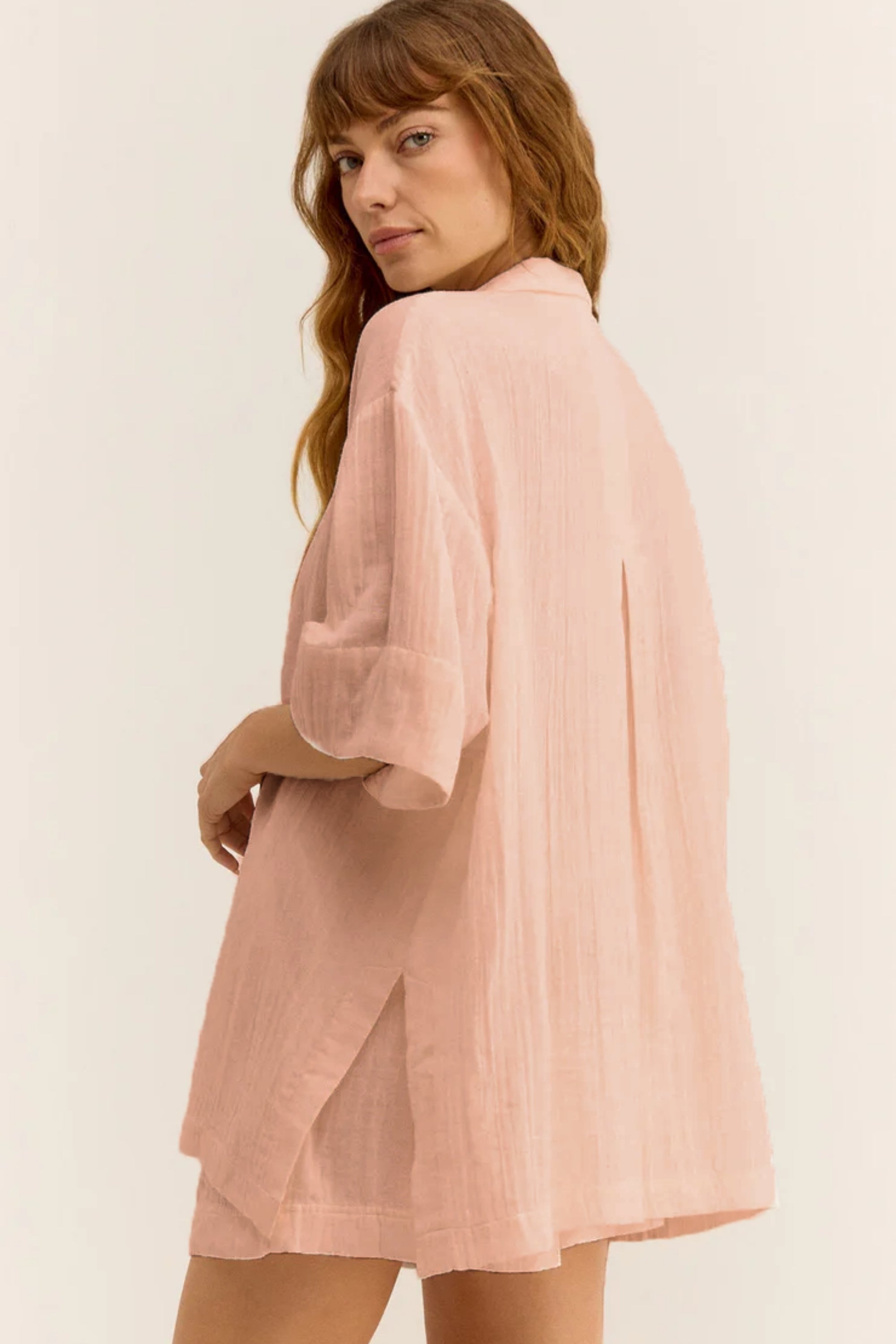 Kadın Müslin Plaj Gömleği - Günlük, Plaj.