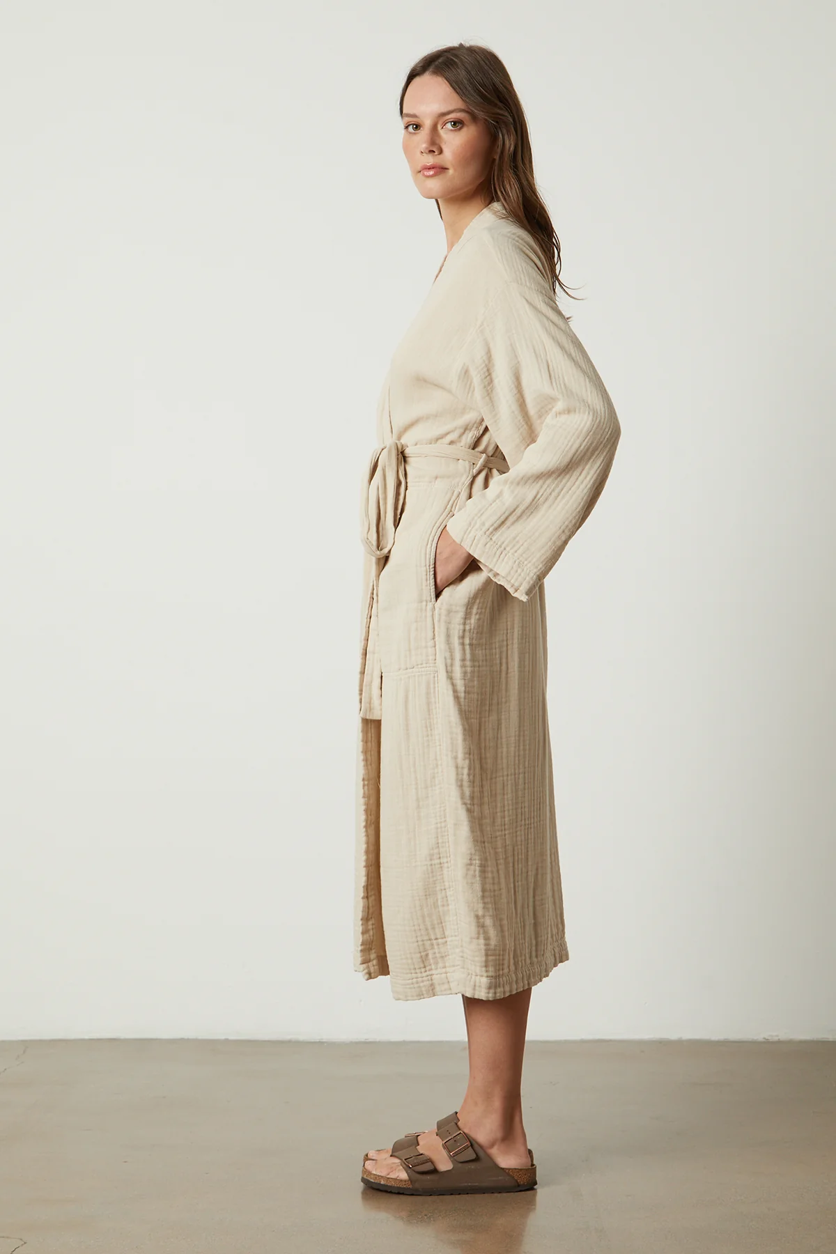 Müslin Bornoz - Kimono/Sabahlık - 2 Kat Müslin Kumaş